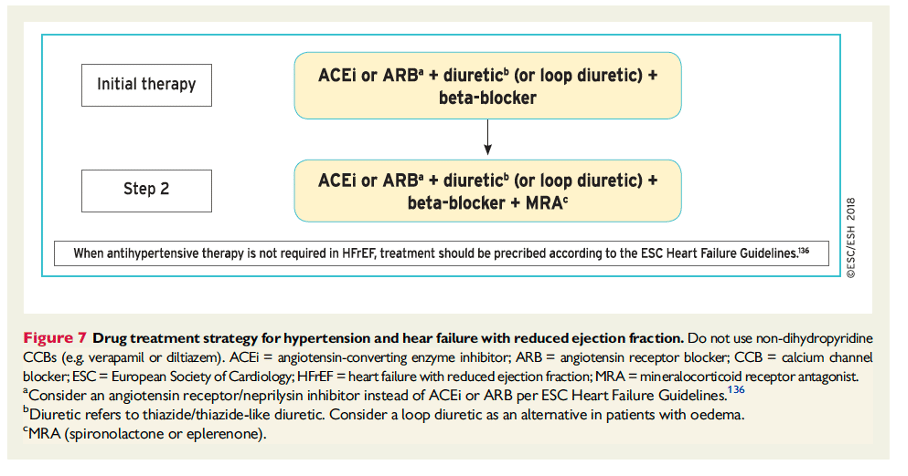 kombinationsbehandling vid hypertoni plus HFrEF