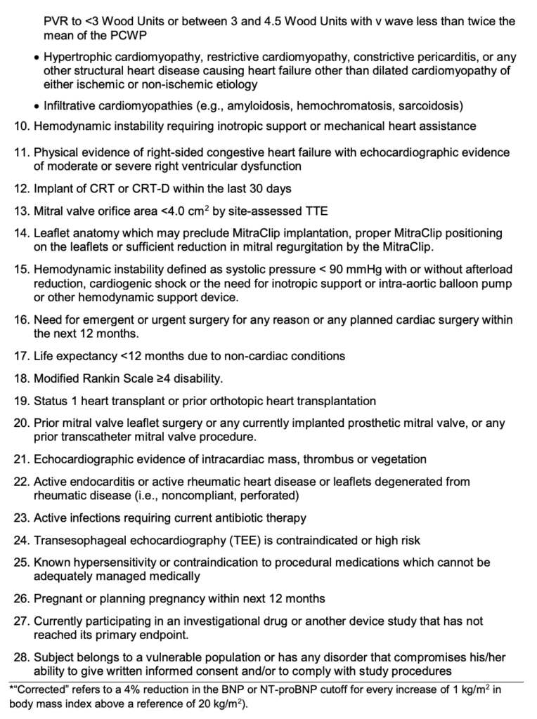 COAPT trial exklusionkriterierna